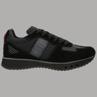 Sneakers nere in pelle scamosciata con lacci e suola EVA grigio scuro