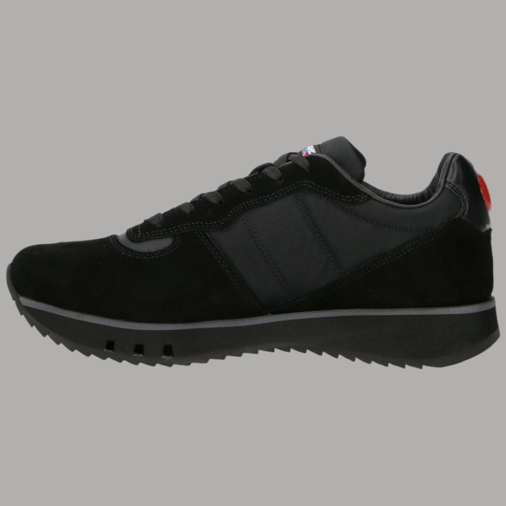 Sneakers nere con inserti in pelle scamosciata, lacci e suola EVA
