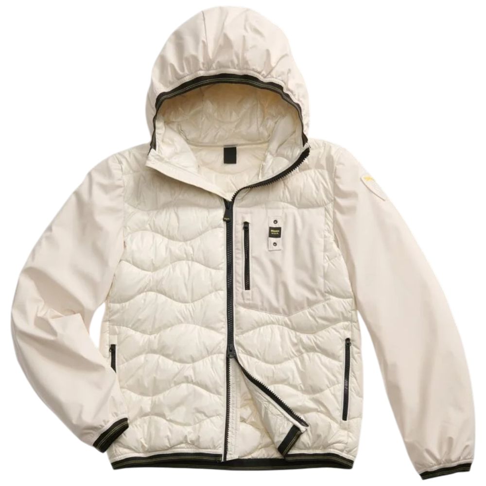 Blauer piumino bianco in piuma Albert 25WBLUC08078 Giubbini Blauer