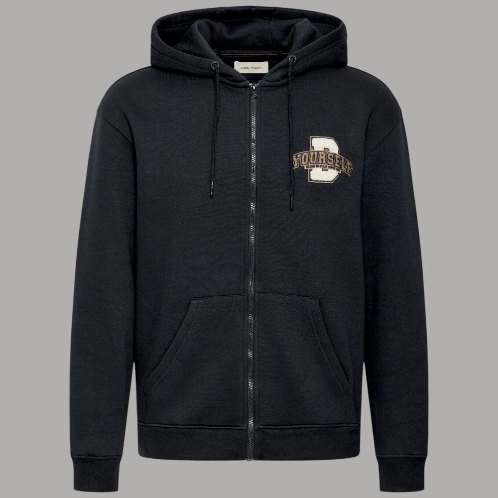 Blend felpa blu con cappuccio e zip 20718946 - Prodotti di Classe