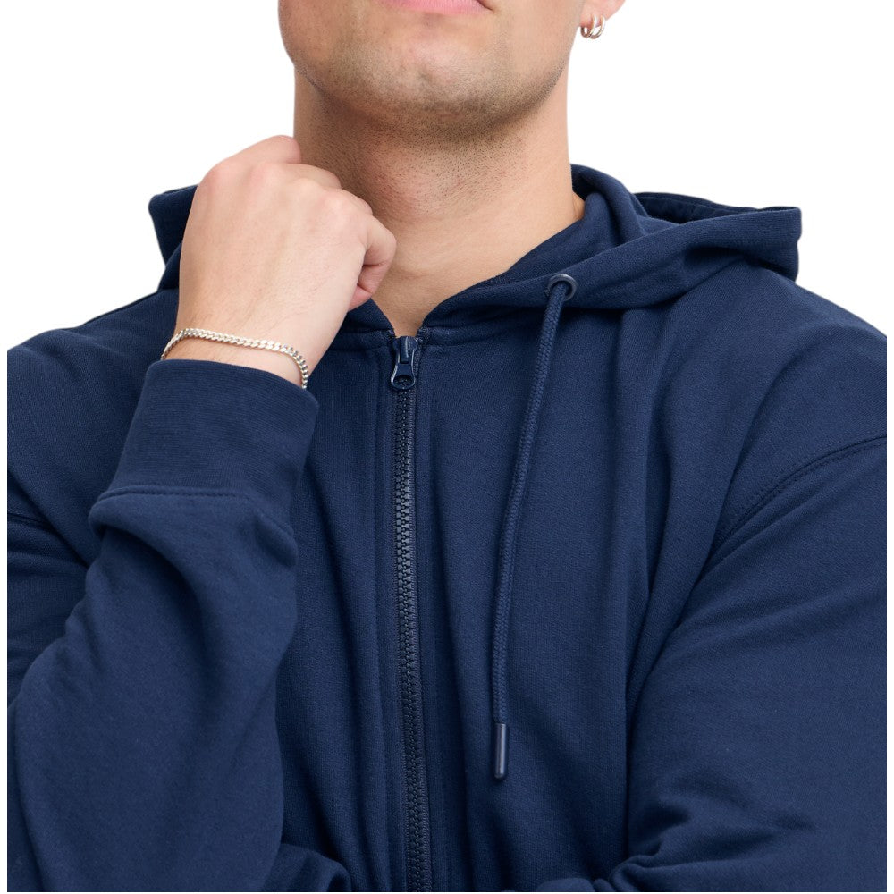 Blend felpa blu con zip e cappuccio 20717883 Felpe Blend