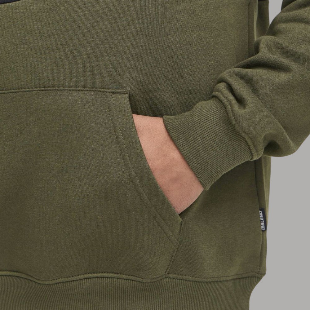 Blend felpa cappuccio verde e nera JUWAN 20718485 - Prodotti di Classe