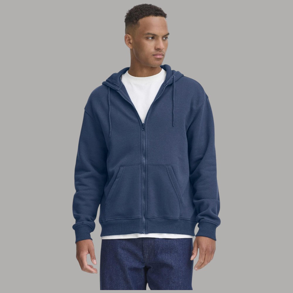 Blend felpa con zip e cappuccio dress blu JUSTE 20718483 - Prodotti di Classe