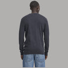 Maglione scuro BAGGE con schiena a girocollo e maniche lunghe