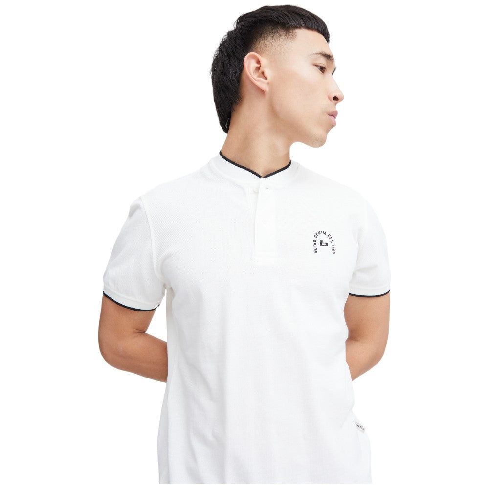 Blend polo bianca senza colletto 20716467 Polo Blend