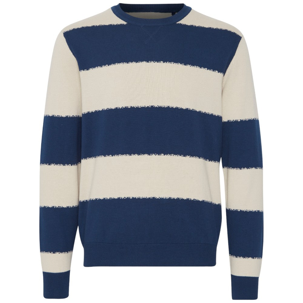 Blend pullover blu beige a righe larghe 20716402 Maglieria Blend