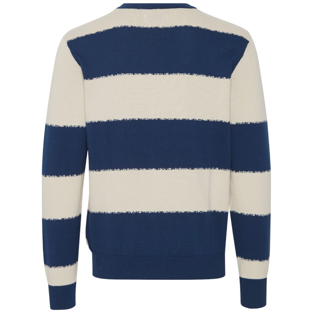 Blend pullover blu beige a righe larghe 20716402 Maglieria Blend