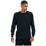 Maglione pullover nero a girocollo, maniche lunghe