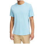 T-shirt celeste con girocollo e maniche corte
