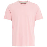 T-shirt rosa da uomo con girocollo e maniche corte