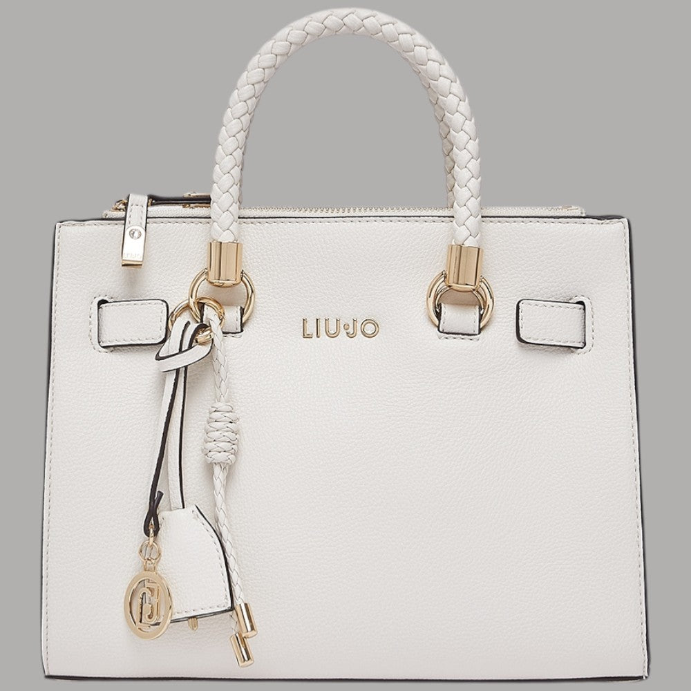 Borsa Liu Jo Satchel Panna con Charm e Tracolla Removibile - Prodotti di Classe