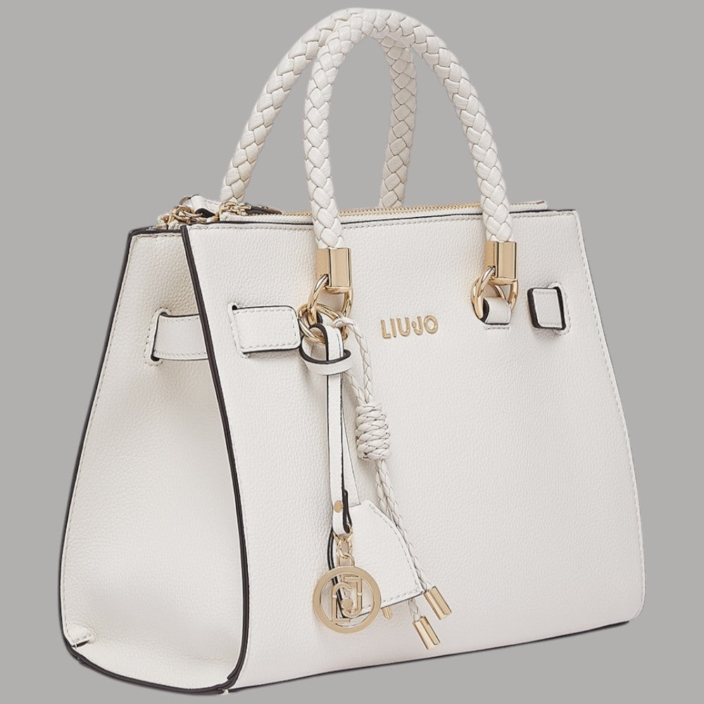 Borsa Liu Jo Satchel Panna con Charm e Tracolla Removibile - Prodotti di Classe