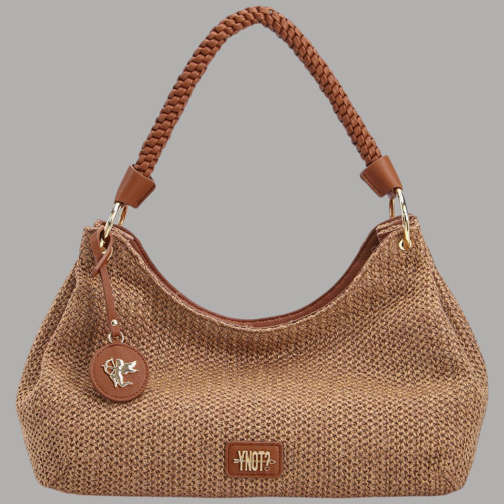 Borsa Ynot MALE' XXL, Effetto Paglia con Tracolla Removibile - Prodotti di Classe
