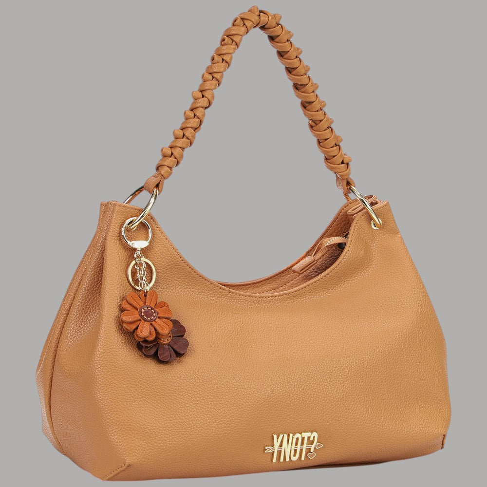 Borsa Ynot Zante Hobo Grande Eco Pelle con Charm Rimovibile - Prodotti di Classe