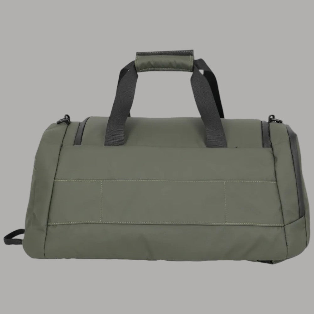 Borsa a zaino Travelite BRIIZE idrorepellente verde oliva vista frontale con chiusure.