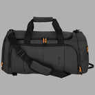 Borsa a zaino Travelite BRIIZE idrorepellente nera con tracolla e zip aranciate.