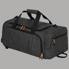 Borsa a zaino Travelite BRIIZE idrorepellente nera con tracolle e dettagli arancioni.
