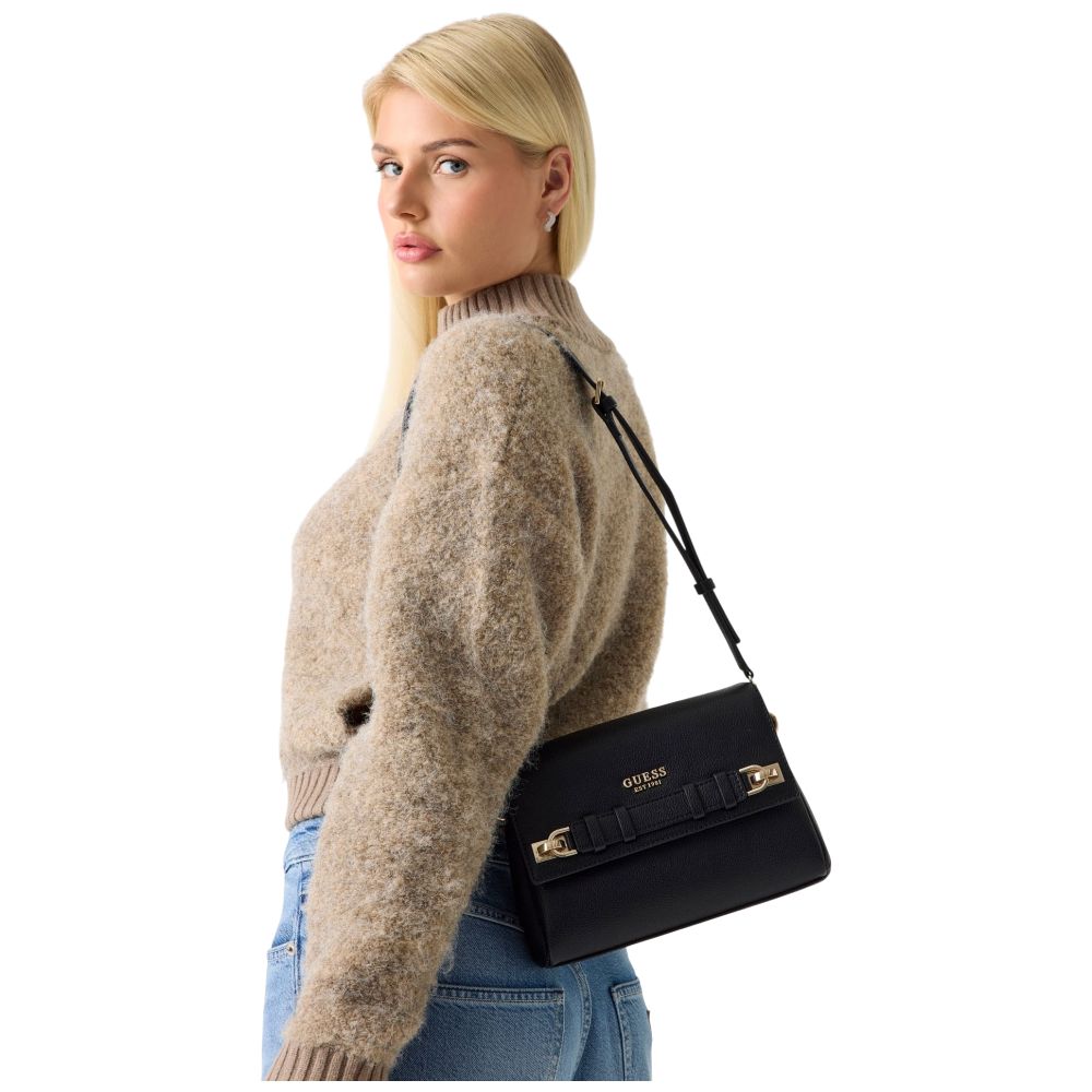 Borsa a tracolla nera GREGORIA HWBG85 46200 BLA Borse Guess