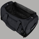 Borsone Travelite scuro aperto con fodera scura e tasca interna con zip