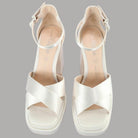 Buffalo sandalo bianco con tacco largo Bonny Cross 1291411 - Prodotti di Classe