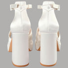 Buffalo sandalo bianco con tacco largo Bonny Cross 1291411 - Prodotti di Classe