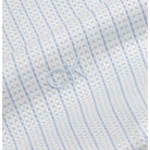 Tessuto camicia bianca con fantasia a micro pois e righe verticali