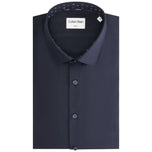 Camicia Calvin Klein slim fit blu scuro con colletto classico e bottoni