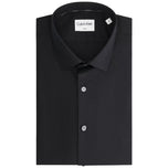 Camicia nera slim fit Calvin Klein con bottoni e colletto classico