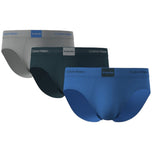 Confezione da 3 slip uomo Calvin Klein: grigio, verde scuro e blu