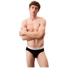 Calvin Klein confezione 3 slip neri con elastico bianco 000NB3962A-UB1 Intimo Calvin Klein