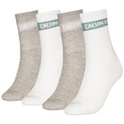 Calvin Klein donna pack 4 calze bianco grigio 701235385002801 Intimo Calvin Klein