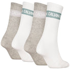 Calvin Klein donna pack 4 calze bianco grigio 701235385002801 Intimo Calvin Klein