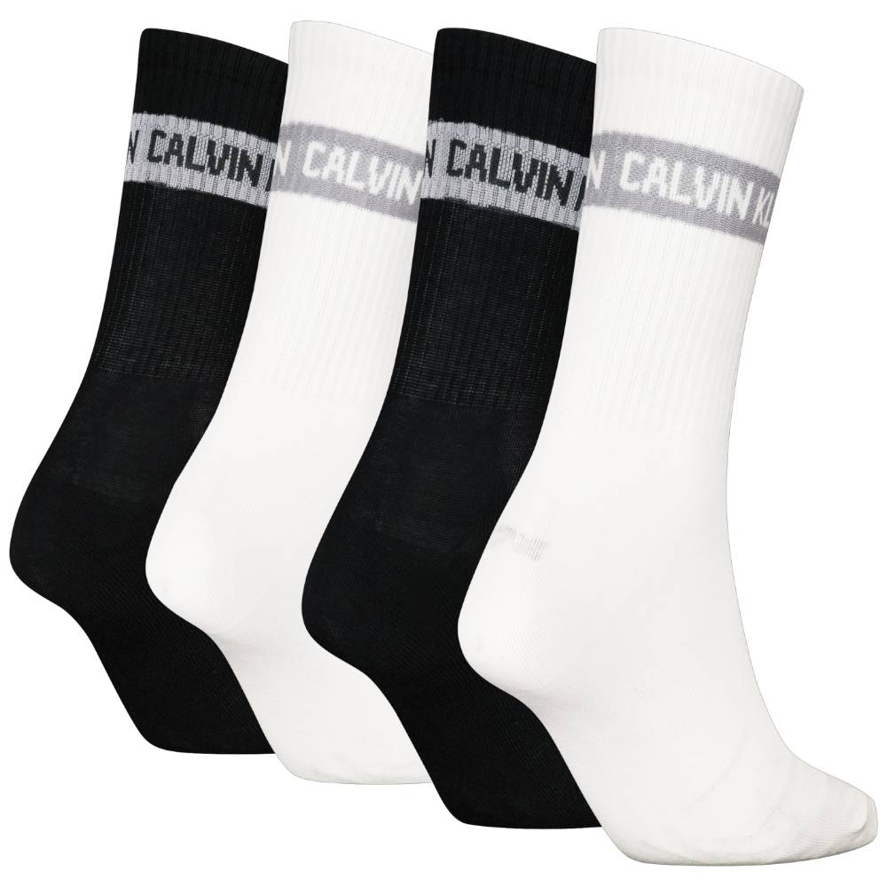 Calvin Klein donna pack 4 calze bianco nero 701235385001801 Intimo Calvin Klein