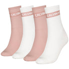 Calvin Klein donna pack 4 calze bianco rosa 701235385003801 Intimo Calvin Klein