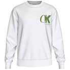 Calvin Klein felpa bianca logo sul petto LV04LD243GYAF Felpe Calvin Klein