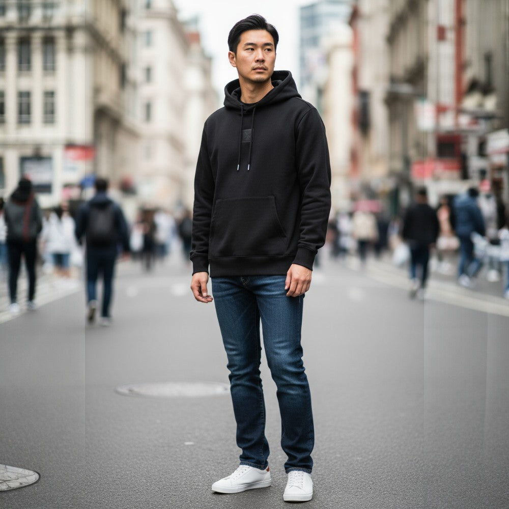 Calvin Klein felpa nera cappuccio LV14LD225GUB1 Felpe Calvin Klein