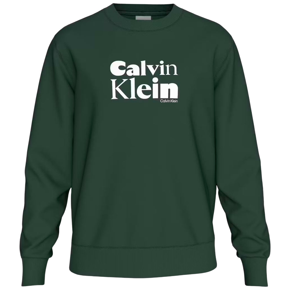 Calvin Klein felpa verde con stampa LV04LD242GLLG Felpe Calvin Klein
