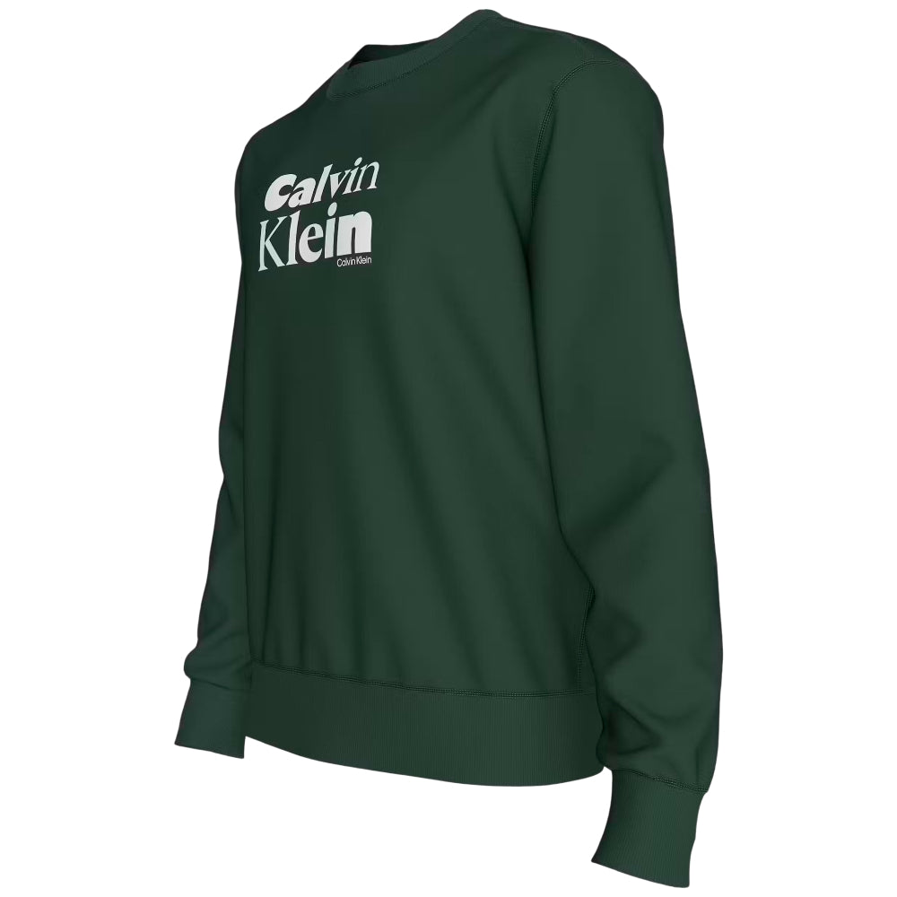 Calvin Klein felpa verde con stampa LV04LD242GLLG Felpe Calvin Klein