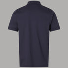 Polo uomo blu scuro a maniche corte, vista posteriore