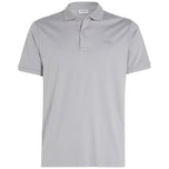 Polo grigia Calvin Klein con colletto e 3 bottoni, maniche corte