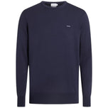 Maglioncino Calvin Klein blu scuro in cotone e seta, girocollo, maniche lunghe