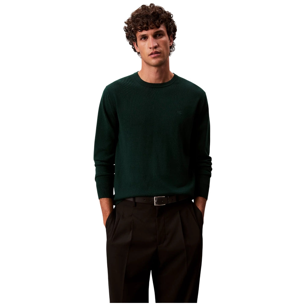 Calvin Klein maglioncino merino verde LV04LB305G0PI Maglieria Calvin Klein