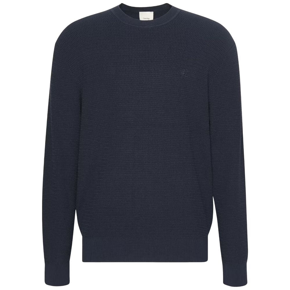 Calvin Klein maglione blu testurizzato LV04LB327GCEF Maglieria Calvin Klein