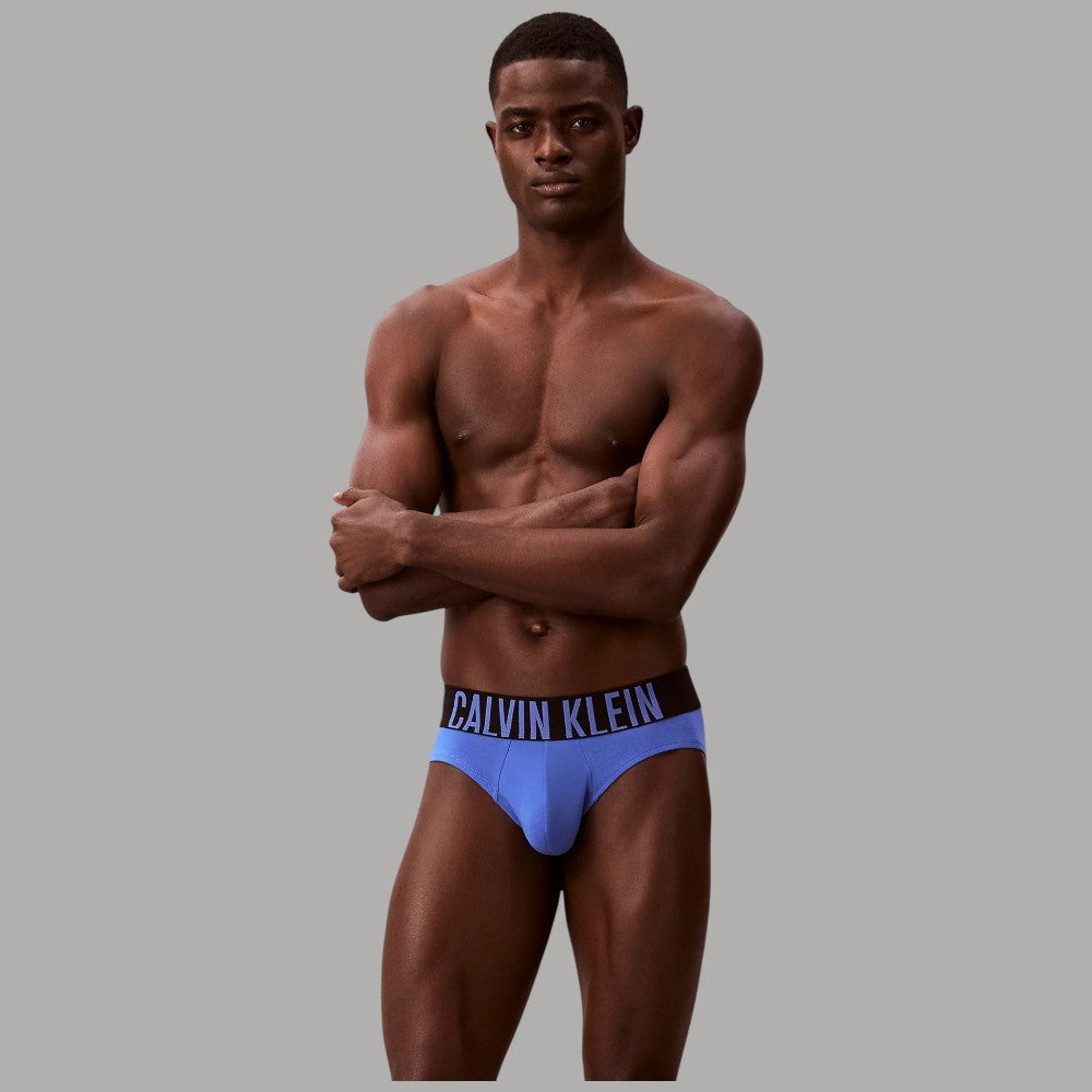 Calvin Klein pack 3 slip bianco grigio royal 000NB3607A-ZD9 - Prodotti di Classe