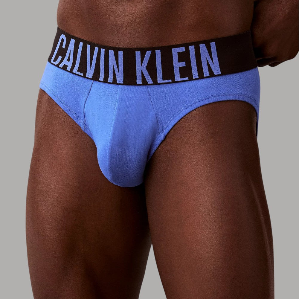 Calvin Klein pack 3 slip bianco grigio royal 000NB3607A-ZD9 - Prodotti di Classe