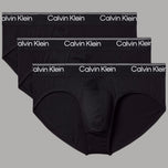 Confezione da 3 slip neri uomo con fascia logata Calvin Klein