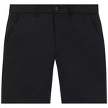 Pantaloncini neri con cintura e bottone, gamba dritta