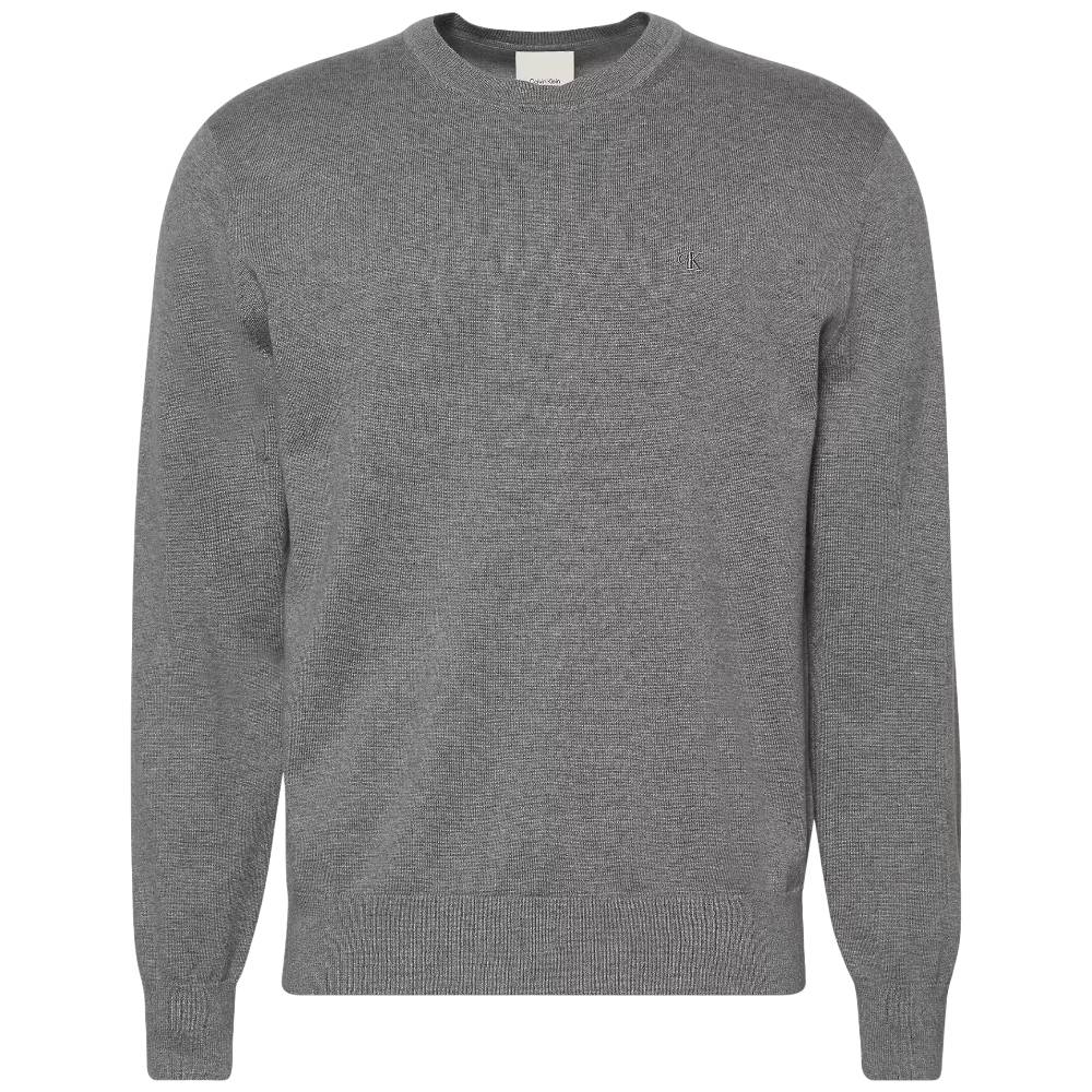Calvin Klein pullover grigio supima cotton LV040BM343P7E Maglieria Calvin Klein