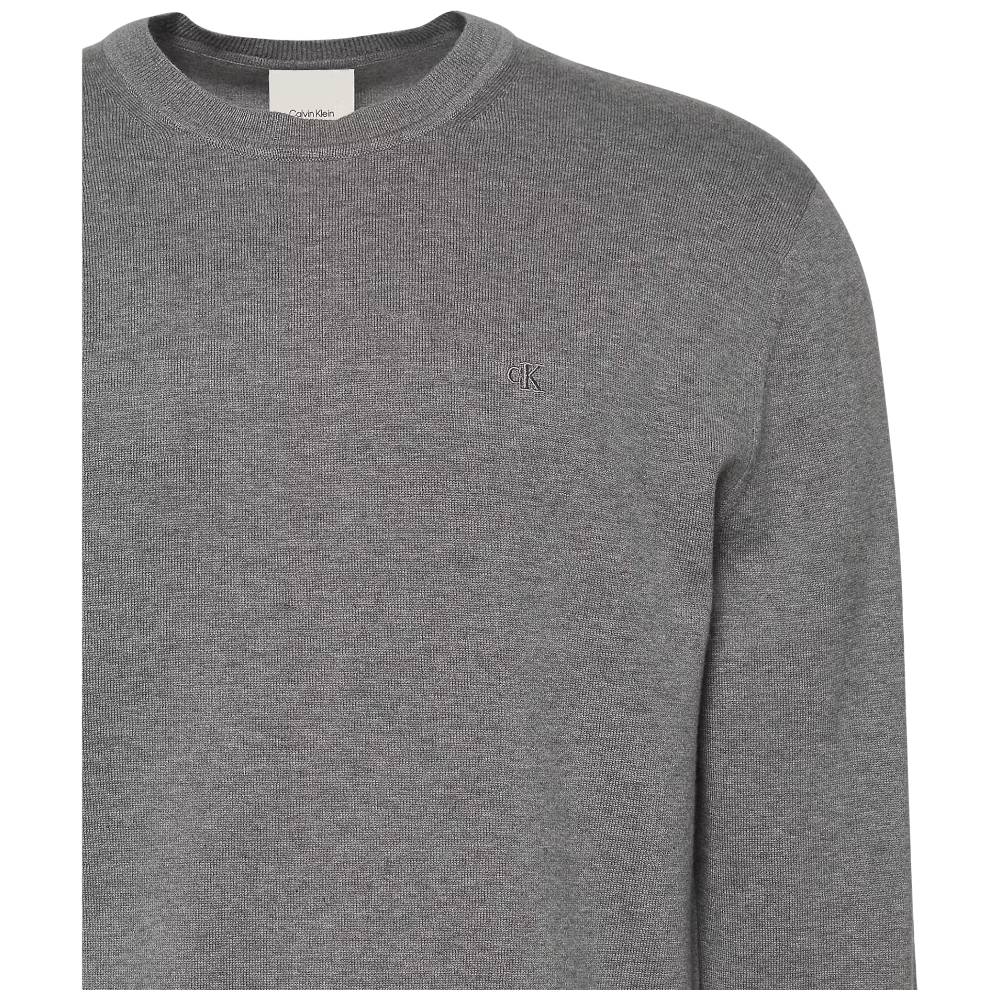 Calvin Klein pullover grigio supima cotton LV040BM343P7E Maglieria Calvin Klein