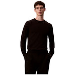 Pullover Calvin Klein in cotone supima nero, maniche lunghe, scollo rotondo